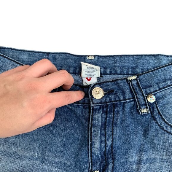 VINTAGE True Religion Jeans Size 36 JOEY SUPER T Blue - Picture 4 of 9